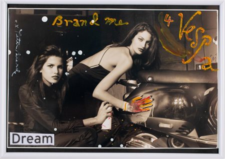 Peter Beard DREAM stampa offset, penna e interventi a pennarello, cm...