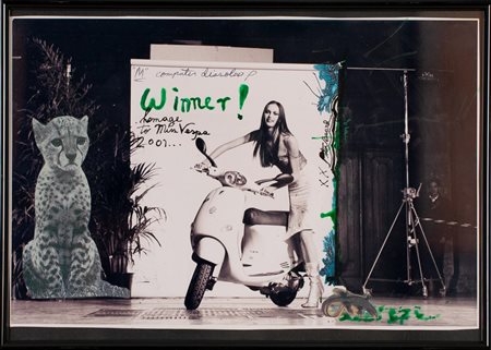 Peter Beard WINNER stampa offset, collage, penna e interventi a china, cm...