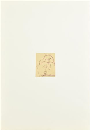 Giovanni Boffa NATURA MORTA penna su cartoncino, cm 9x7 firma