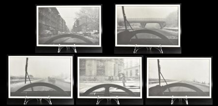 Ignoto LOTTO DI 5 STAMPE raffiguranti scene urbane, cm 25x38 ciascuna Italia,...