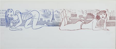 BUZZATI DINO (1906 - 1972) - Dalla cartella Le gambe di Saint Gerrmain. .