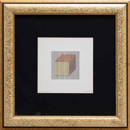 LEWITT SOL (1928 - 2007) - Twelve Forms Derived From a Cube, Plate #01.