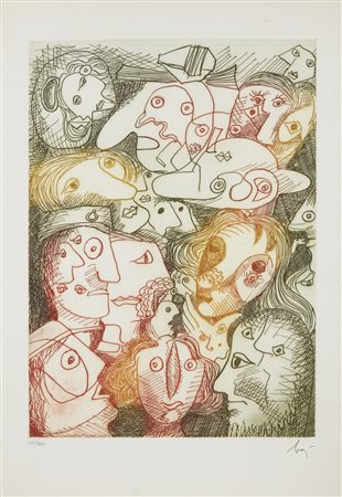 BAJ ENRICO (1924 - 2003) - Folla all’autodromo.