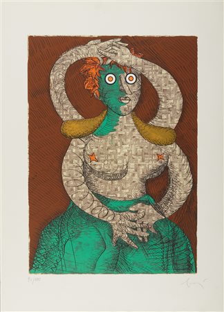 BAJ ENRICO (1924 - 2003) - Caroline de Brunswick, Regina di Gran Bretagna e d’Irlanda.