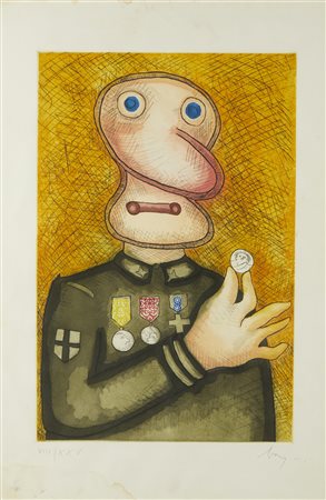 BAJ ENRICO (1924 - 2003) - Uomo dalla medaglia.