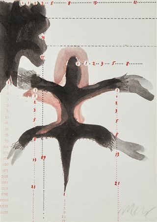 MERZ MARIO (1925 - 2003) - Dalla serie le nuove muse: Melpomene.