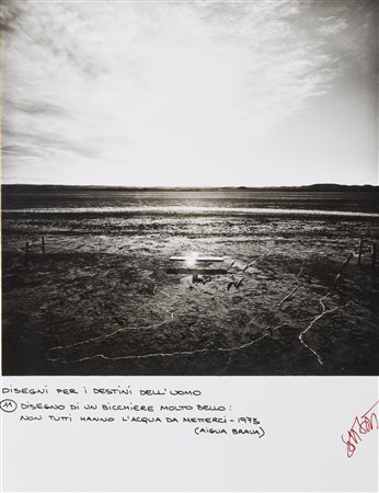 SOTTSASS ETTORE (1917 - 2007) - I disegni per i destini dell'uomo. 11 - Disegno di un bicchiere molto bello: non tutti hanno l'acqua da metterci, 1973 (Aigua Brava).