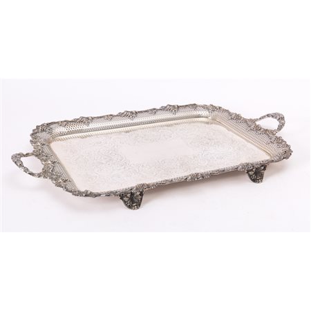 WALKER E HALL, Importante e grande vassoio rettangolare