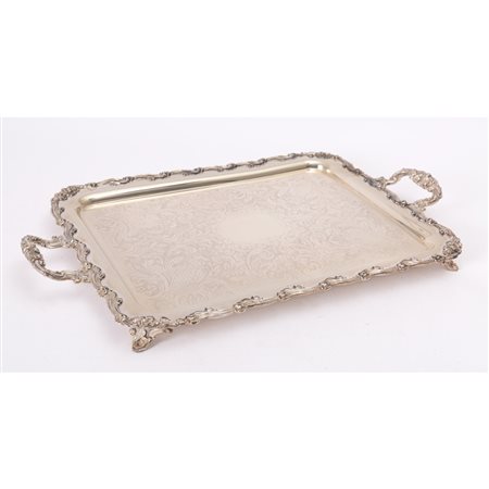 MANIFATTURA INGLESE XX SECOLO, Grande vassoio rettangolare