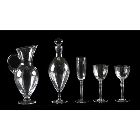 RICHARD GINORI, Servizio bicchieri con stelo modello “Ritz”