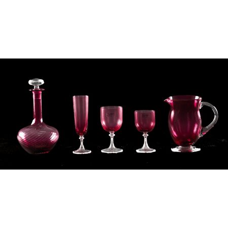 NASON MORETTI, Servizio di bicchieri 38 pezzi in vetro