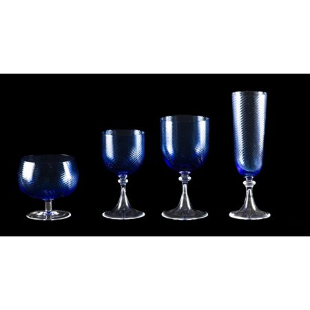 NASON MORETTI, Parte di servizio di bicchieri in vetro