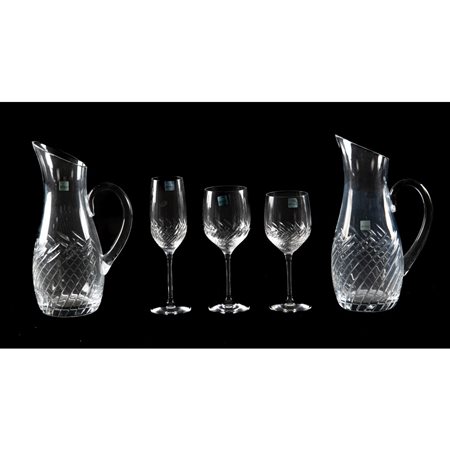 CRISTAL DE SEVRES, Servizio di bicchieri modello “Sauvigny”