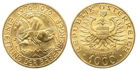 AUSTRIA. 1000 Schilling 1976 Au (13,53 g cad.). FDC