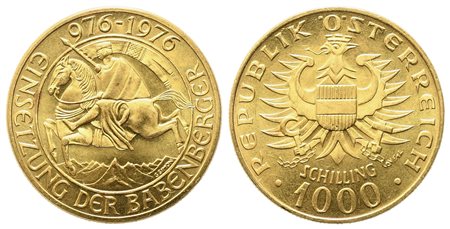 AUSTRIA. 1000 Schilling 1976 Au (13,53 g cad.). FDC