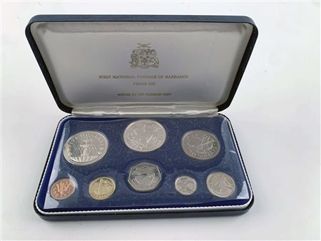 BARBADOS. PROOF set 1973 della Franklin Mint, include 8 nominali. PROOF