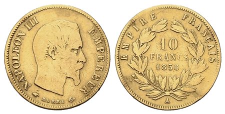 FRANCIA. Napoleone III (1852-1870). 10 franchi 1854. Parigi. Au (18, 8 mm –...