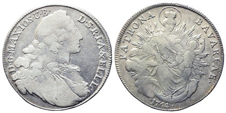 GERMANIA. Baviera. Massimiliano III Giuseppe (1745-1777). Tallero 1764. Ag. BB.