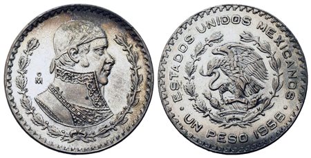 MESSICO. 1 Peso 1958. Ag (15,92 g). qFDC