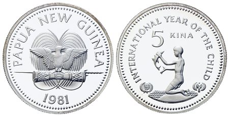 PAPUA NUOVA GUINEA. 5 Kina 1981 Silver PROOF. Ag (26,63 g). KM#18. PROOF