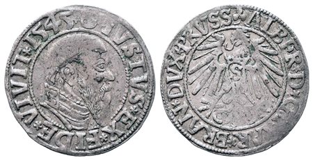POLONIA. Albert Hohenzollern/ Brandeburgo (1525-1568). Grosso 1545. Ag (2,12...