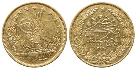 TURCHIA. 100 Kurush 1909-1915. Au (7,17 g). qFDC