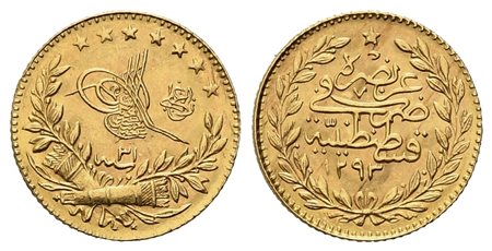TURCHIA. Impero ottomano. Abdul Hamid (1876-1909). 25 kurush 1905 (1293)....