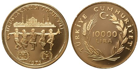 TURCHIA. 10000 lire 1979. Anno internazionale del bambino. Au titolo 900...