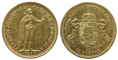 UNGHERIA. Francesco Giuseppe (1848-1916). 10 corone 1896. Au (3,37 g). qSPL
