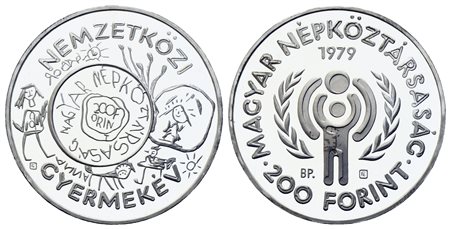 UNGHERIA. 200 Forint 1979 Silver PROOF. Ag (28 g). KM#615. PROOF