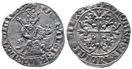 NAPOLI. Regno di Napoli. Roberto d'Angiò (1309-1343). Gigliato. Ag (27,5 mm –...