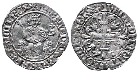 NAPOLI. Regno di Napoli. Roberto d'Angiò (1309-1343). Gigliato. Ag (28,15 mm...