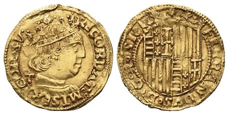 NAPOLI. Regno di Napoli. Ferdinando I d'Aragona (1458-1494). Ducato. Au (3,50...