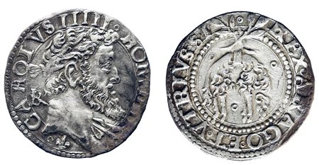 NAPOLI. Regno di Napoli. Carlo V d'Asburgo (1516-1556). Carlino con toson...