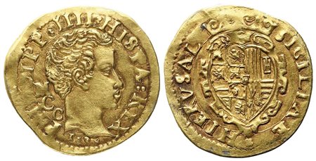 NAPOLI. Regno di Napoli. Filippo IV di Spagna (1621-1665). Scudo. Au (22 mm –...