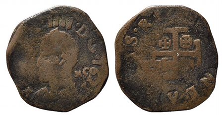 NAPOLI. Regno di Napoli. Filippo IV di Spagna (1621-1665). Grano 1622 sigle...