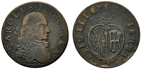 NAPOLI. Regno di Napoli. Carlo II di Spagna (1665-1700). Grano 1682 coniato...