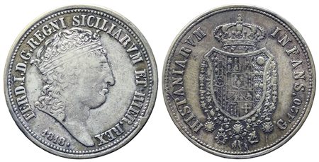 NAPOLI. Regno delle Due Sicilie. Ferdinando I di Borbone (1816-1825). Piastra...