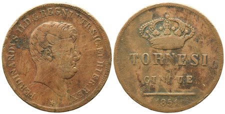 NAPOLI. Regno delle Due Sicilie. Ferdinando II di Borbone (1830-1859). 5...