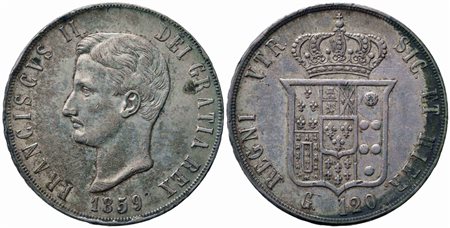 NAPOLI. Regno delle Due Sicilie. Francesco II di Borbone (1859-1860). Piastra...