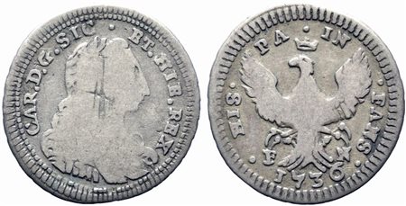 PALERMO. Regno di Sicilia. Carlo di Borbone (1734-1759). 2 tari 1736. Ag...