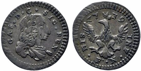 PALERMO. Regno di Sicilia. Carlo di Borbone (1734-1759). 1/2 tari 1739. Ag...