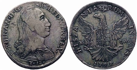 PALERMO. Regno di Sicilia. Ferdinando III di Borbone (1759-1816). 12 tari...