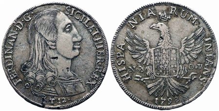 PALERMO. Regno di Sicilia. Ferdinando III di Borbone (1759-1816). 12 tari...