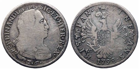 PALERMO. Regno di Sicilia. Ferdinando III di Borbone (1759-1816). 6 tari...