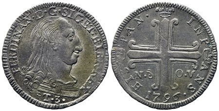 PALERMO. Regno di Sicilia. Ferdinando III di Borbone (1759-1816). 3 tari...