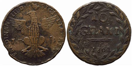 PALERMO. Regno di Sicilia. Ferdinando III di Borbone (1759-1816). 10 grani...