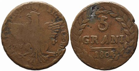 PALERMO. Regno di Sicilia. Ferdinando III di Borbone (1759-1816). 5 grani...