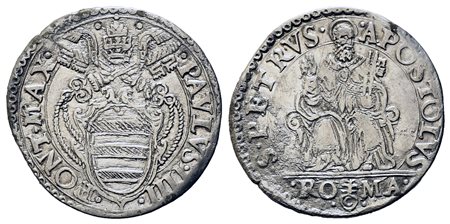 ROMA. Stato Pontificio. Paolo IV (1555-1559). Testone. Ag (8,42 g). PAVLVS...