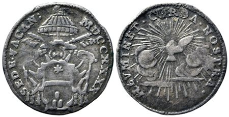 ROMA. Stato Pontificio. Sede vacante 1740. Grosso. Ag (1,31 g). R. Muntoni...